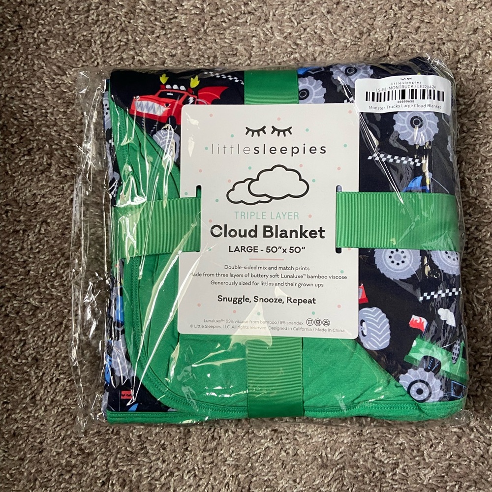 NIB Little Sleepies Monster Truck Madness Cloud